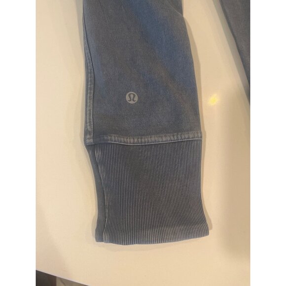 Lululemon Blue High-Waisted Ribbed Ankle Leggings Size 2 - Picture 6 of 6